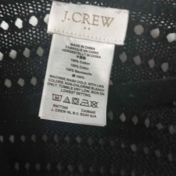 J. Crew Pointelle Open Face Short Sleeve Wrap / Cardigan, One Size - Picture 4 of 5
